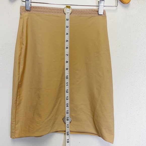 Jones New York Skirt Medium Mini Short Slip Pencil Beige Tan Nude Stretch - Picture 4 of 8